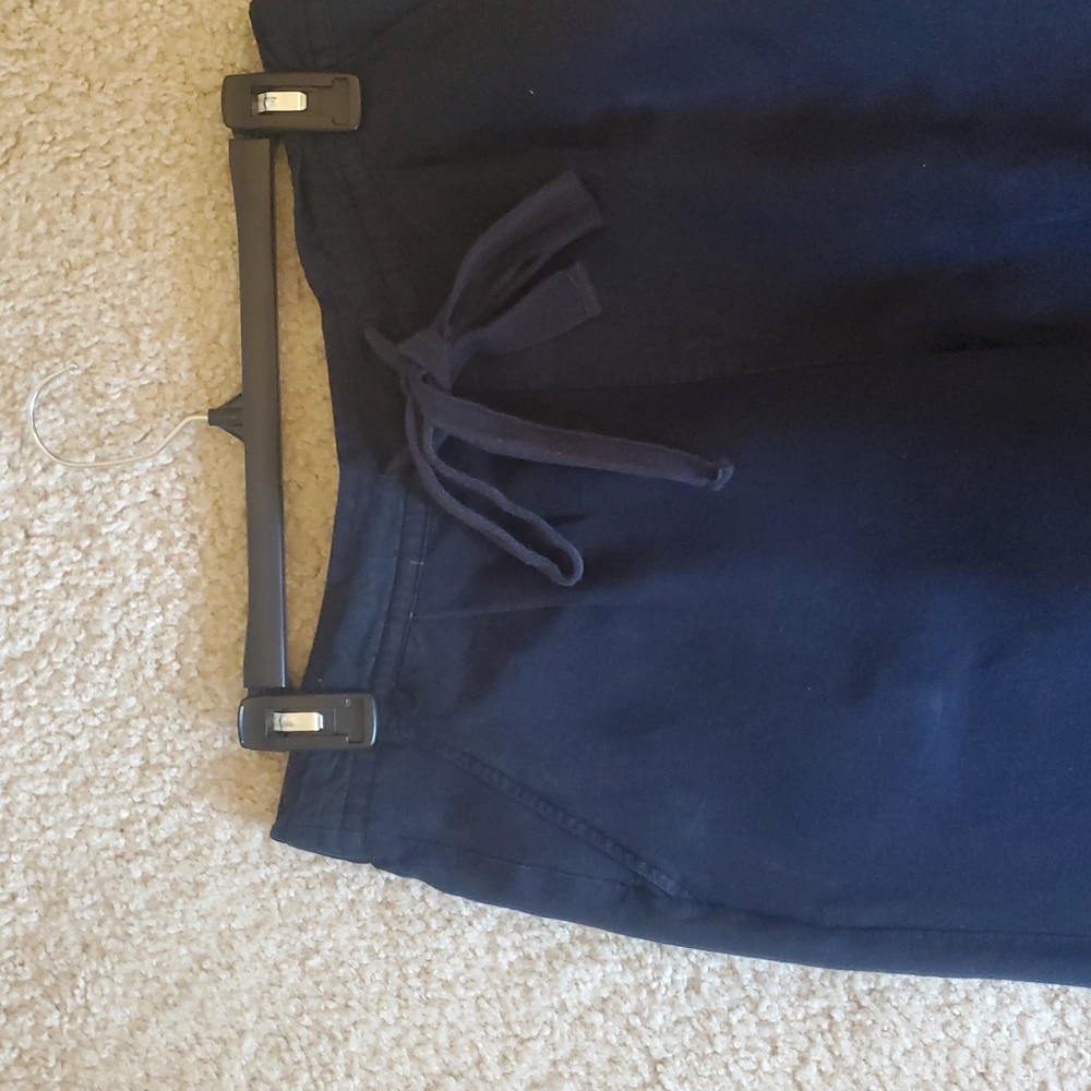 Philosophy Black Linen Blend Wide-Leg Flowy Pants Size M Medium - Picture 5 of 12